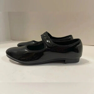 Dance Class Black Mary Jane Tap Shoes Girls Size 2